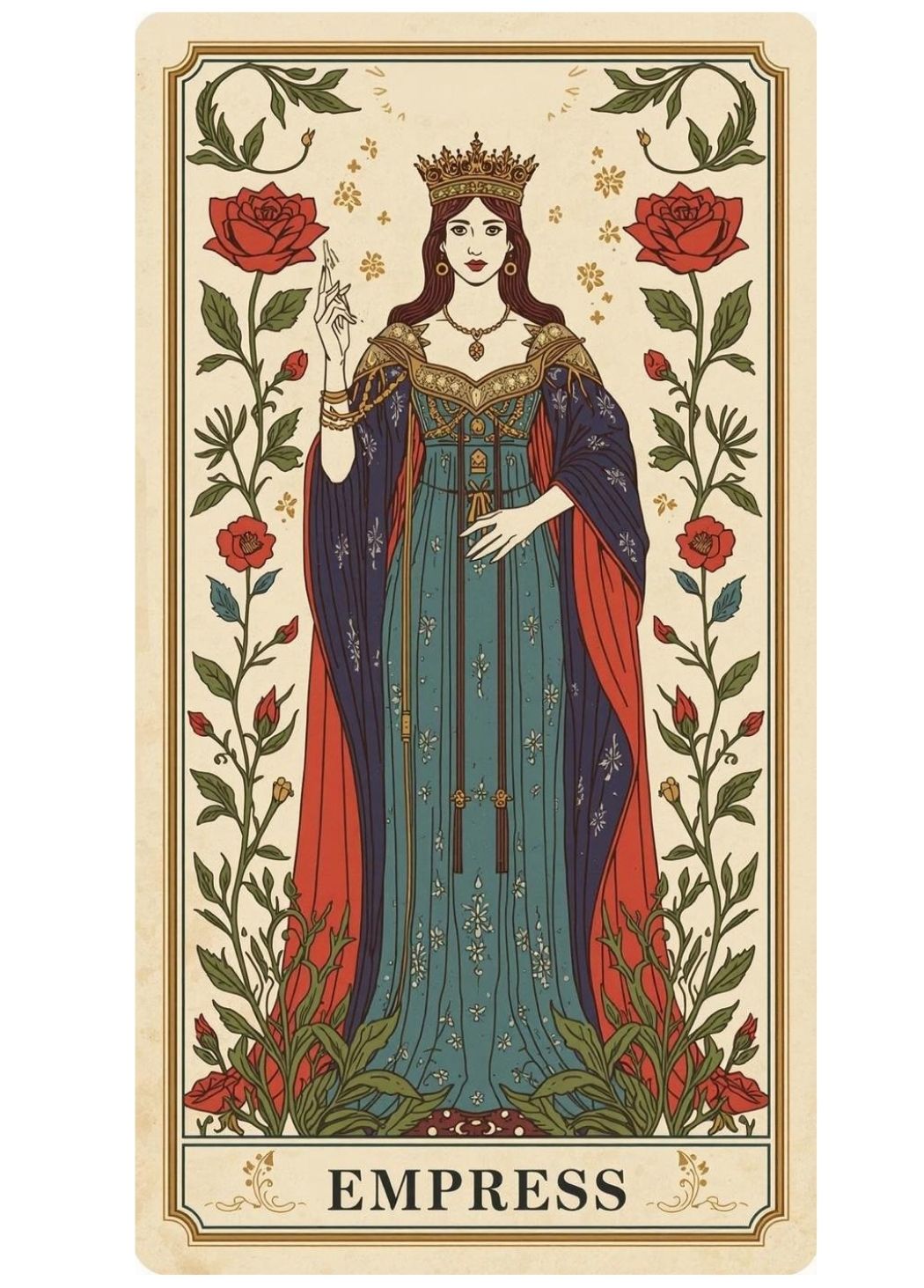 Carta dei tarocchi: L'Imperatrice — etichetta di Empress London Dry Gin